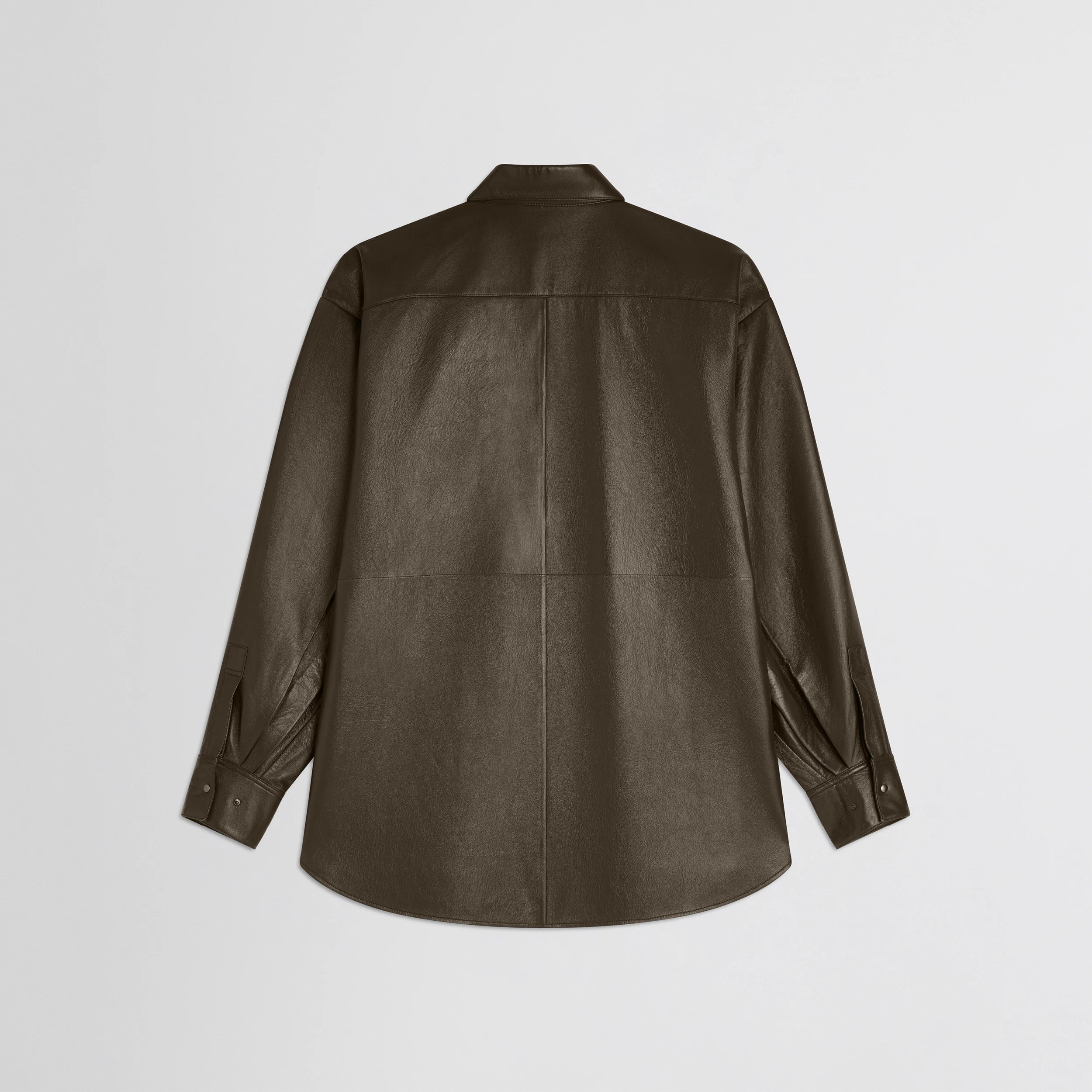 OVERSHIRT | green bronze leather