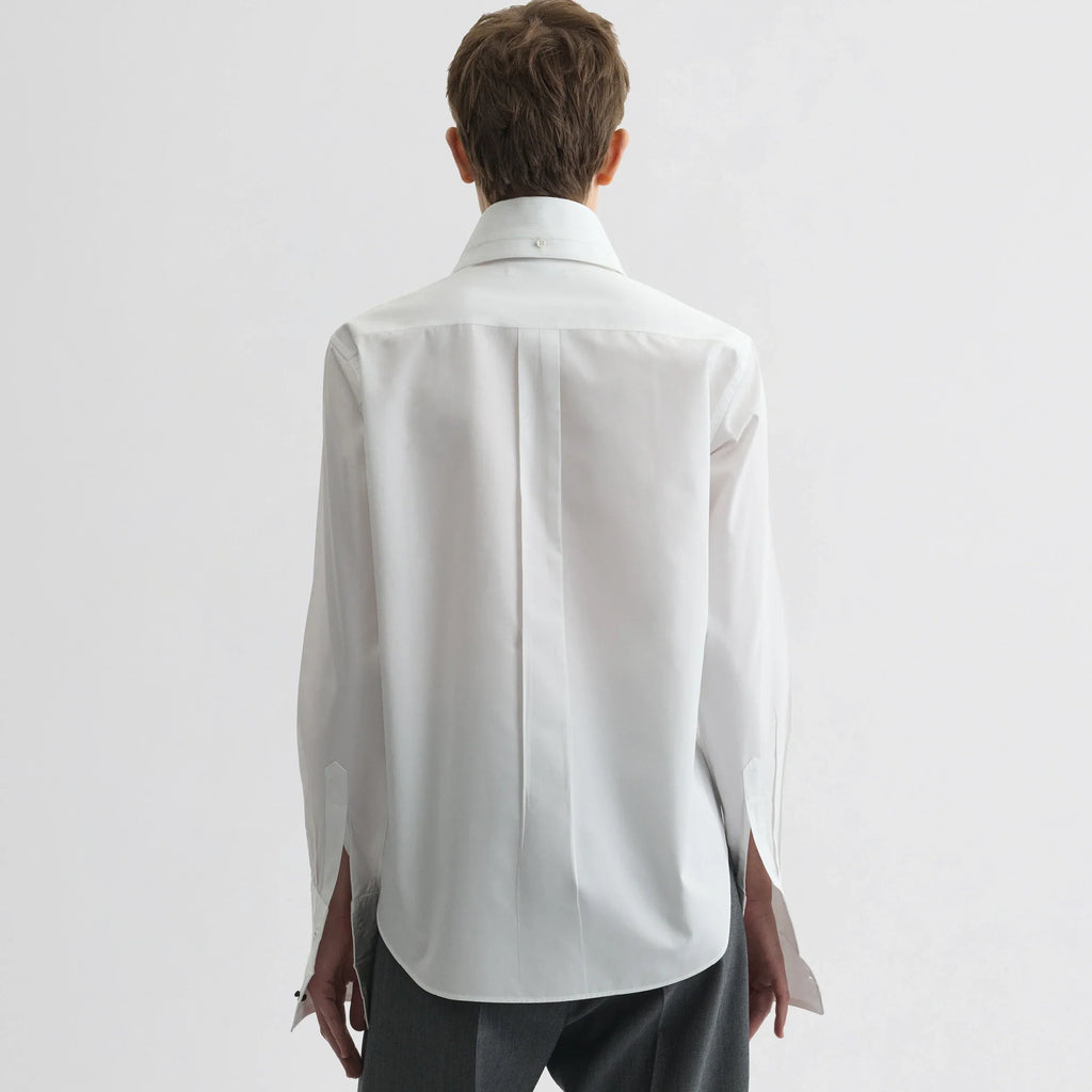 TUXEDO SHIRT | white cotton