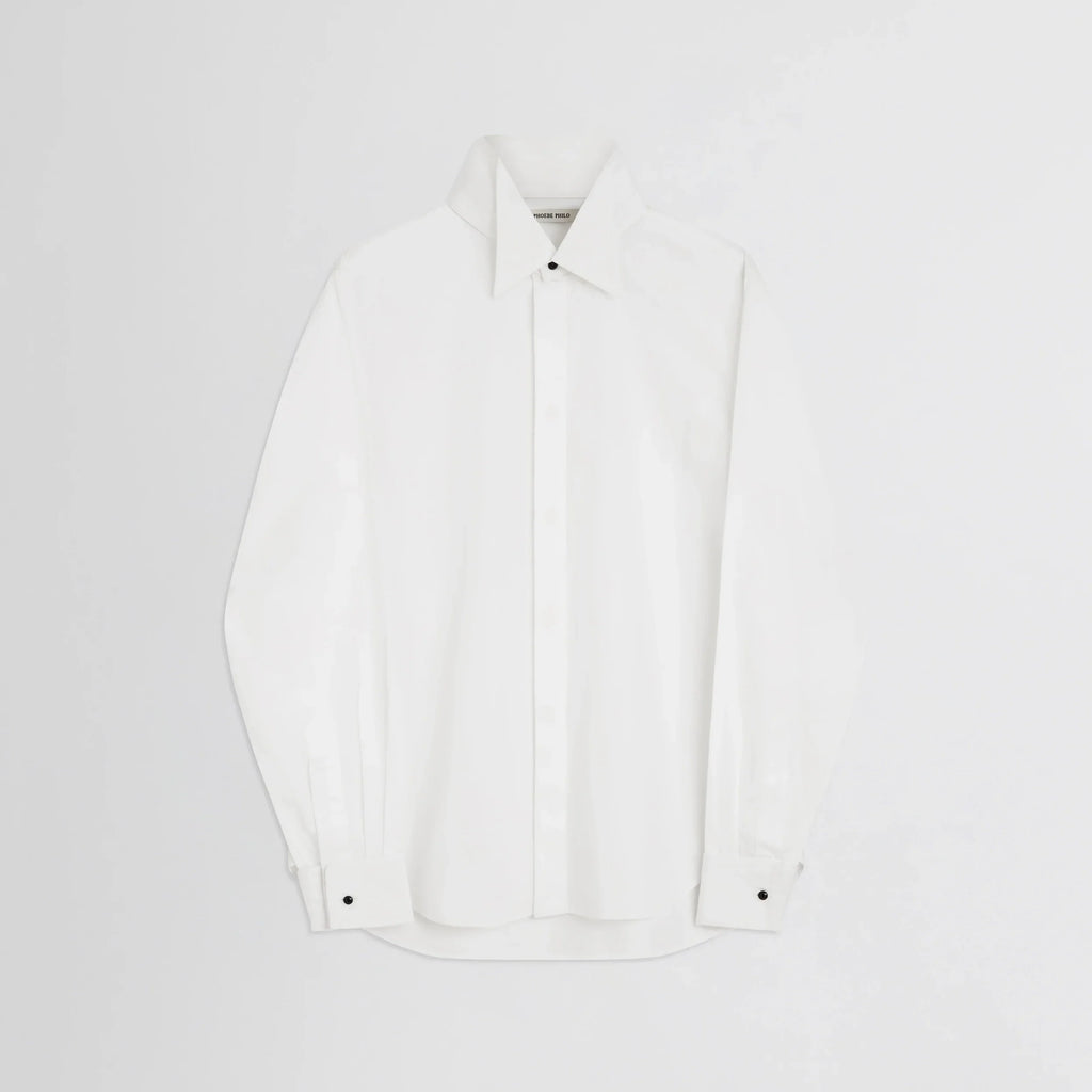 TUXEDO SHIRT | white cotton