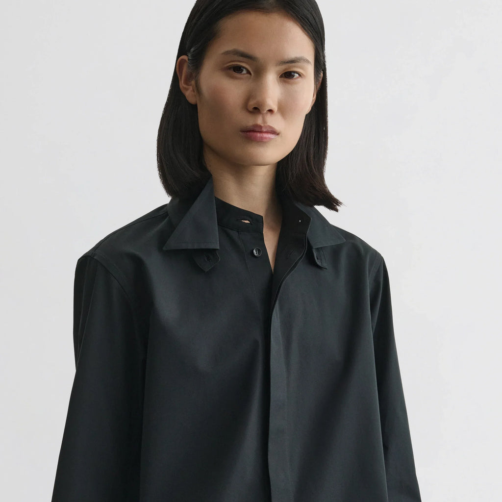 TUXEDO SHIRT | black cotton