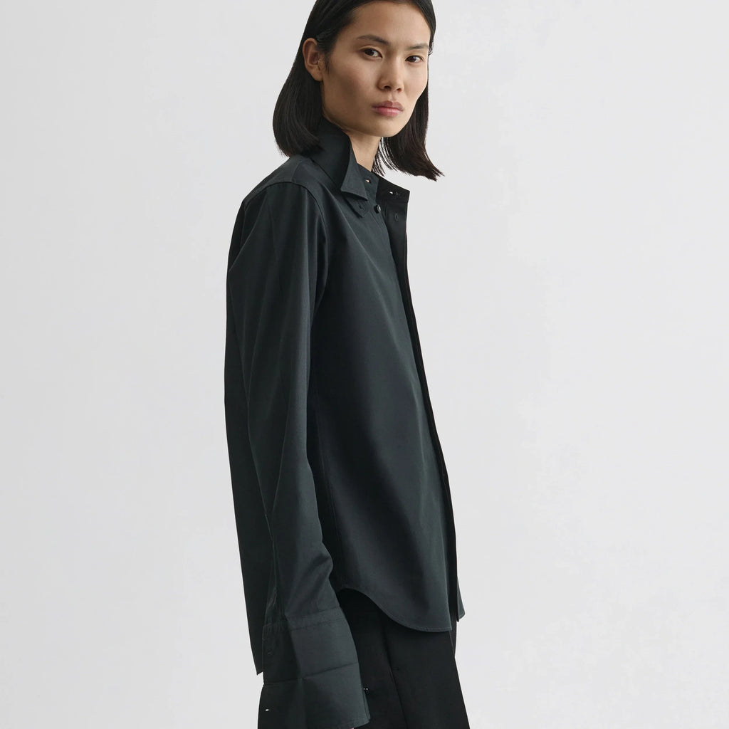 TUXEDO SHIRT | black cotton