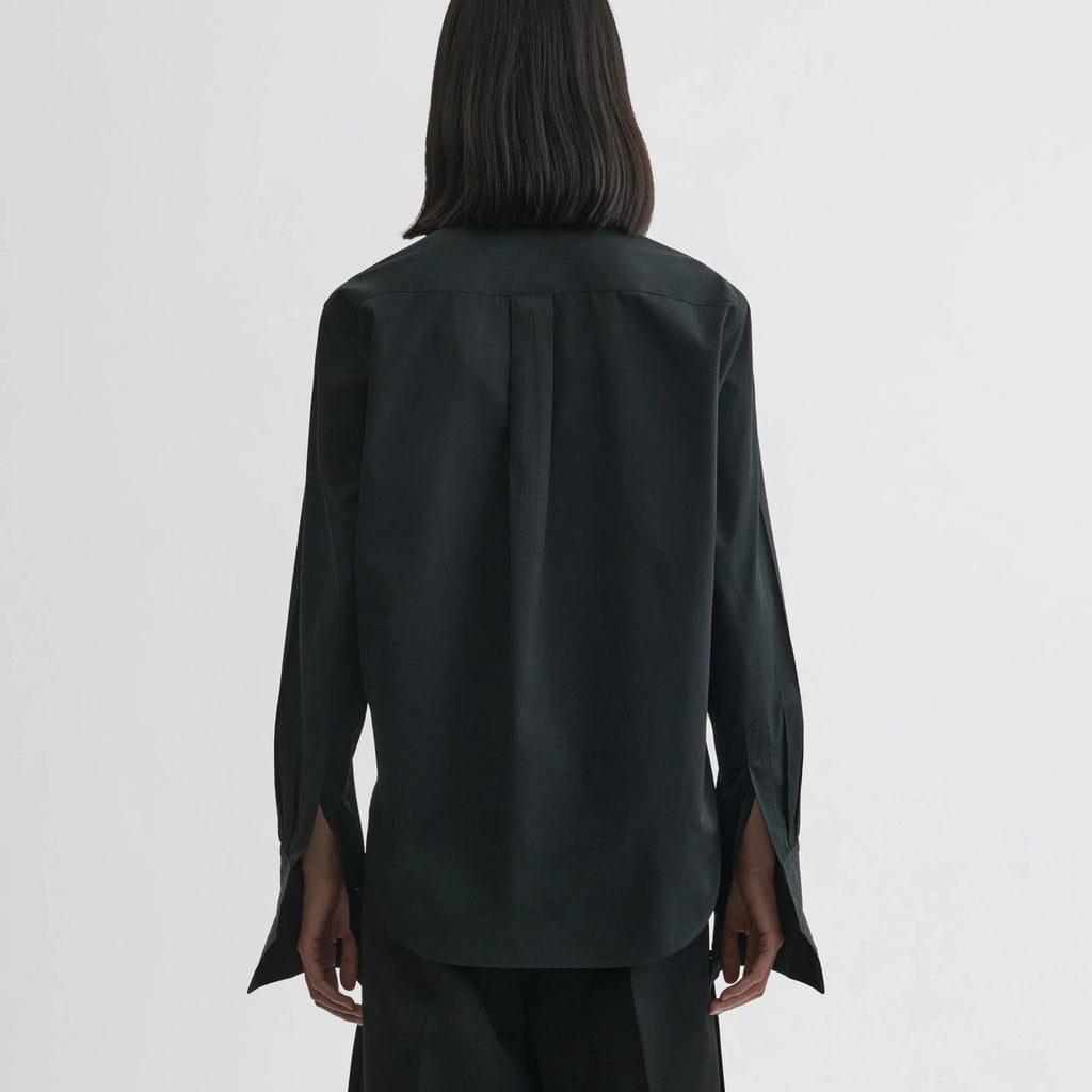 TUXEDO SHIRT | black cotton