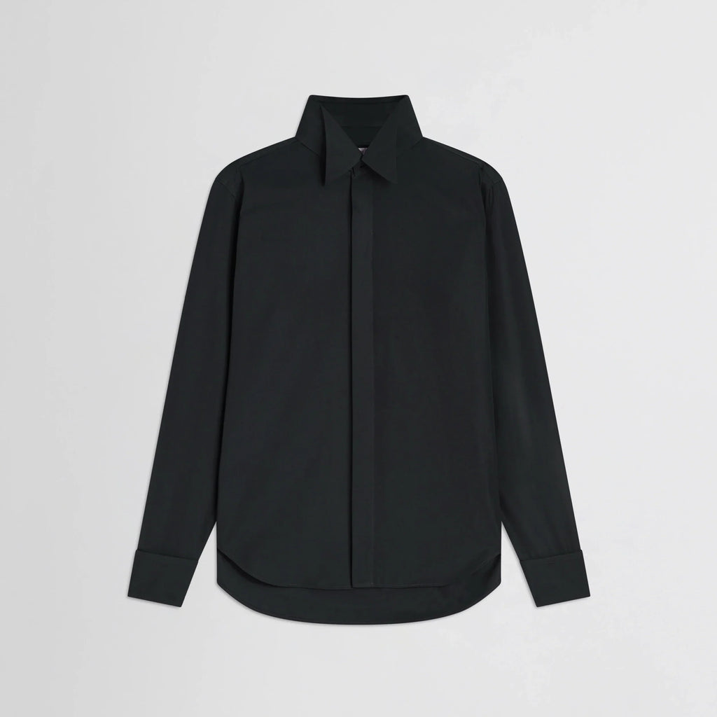 TUXEDO SHIRT | black cotton