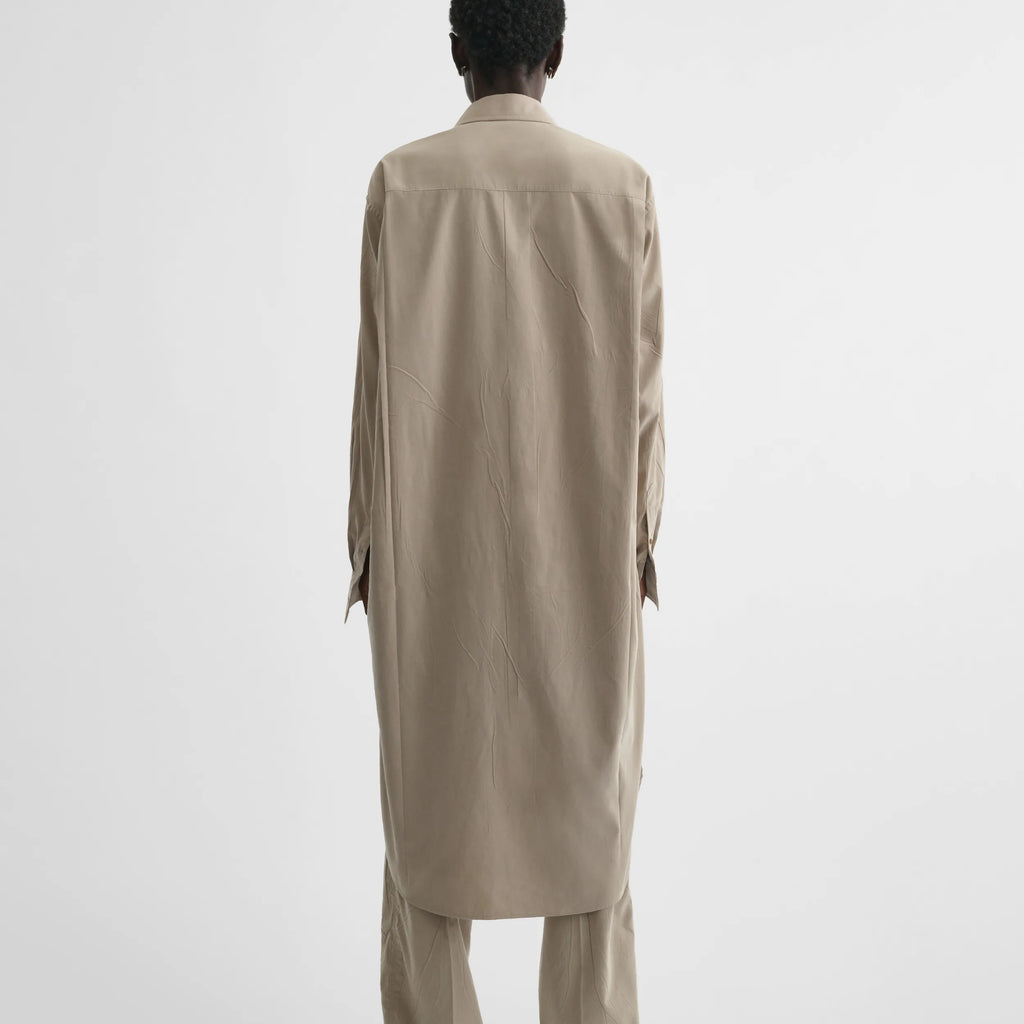 ELONGATED SHIRT | trench poly-twill