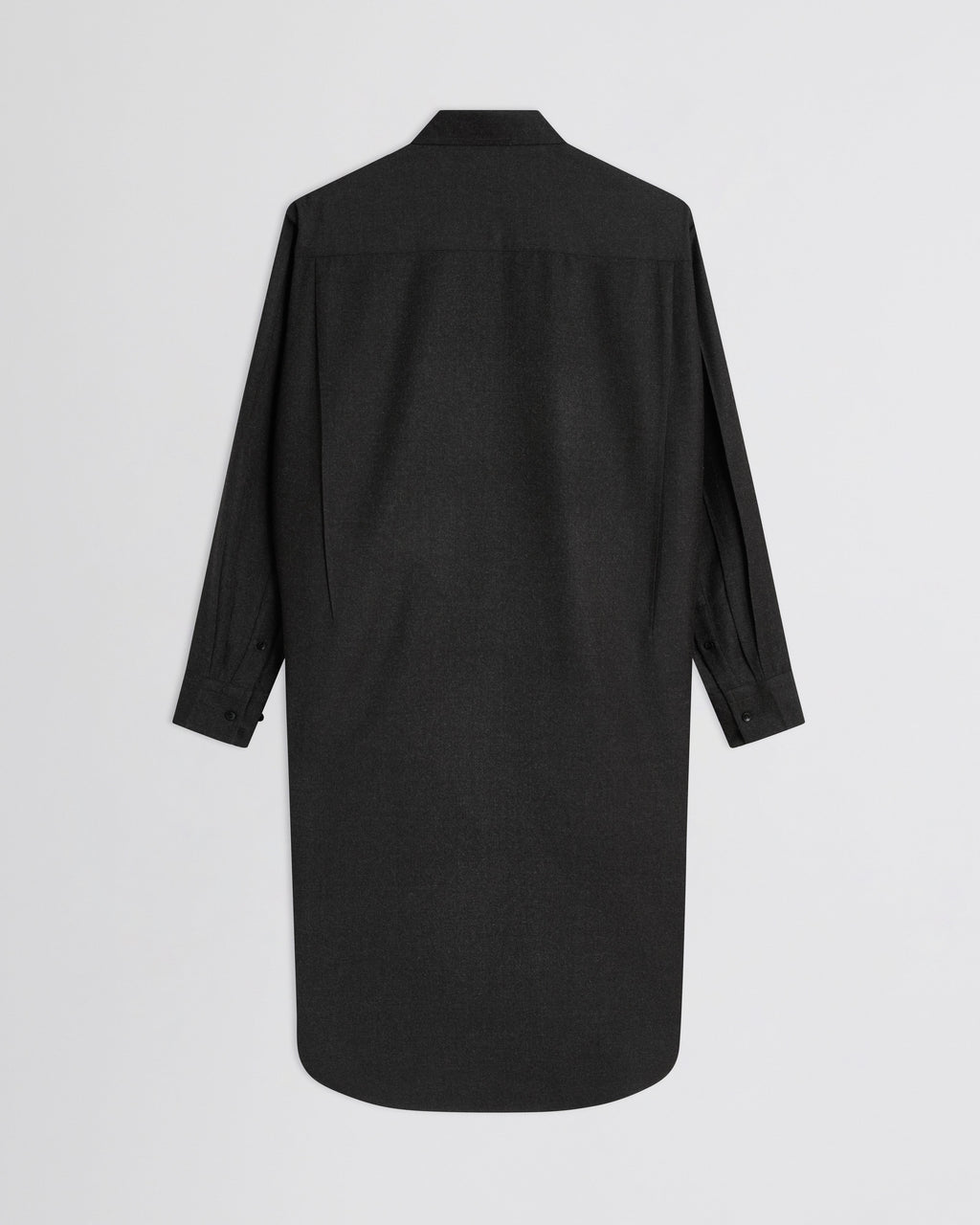 ELONGATED SHIRT | charcoal wool