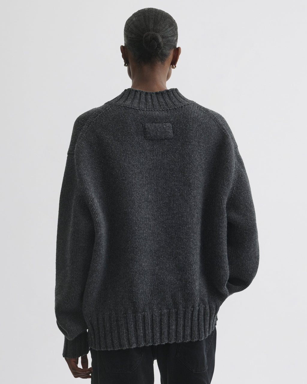 CREWNECK JUMPER | grey cashmere
