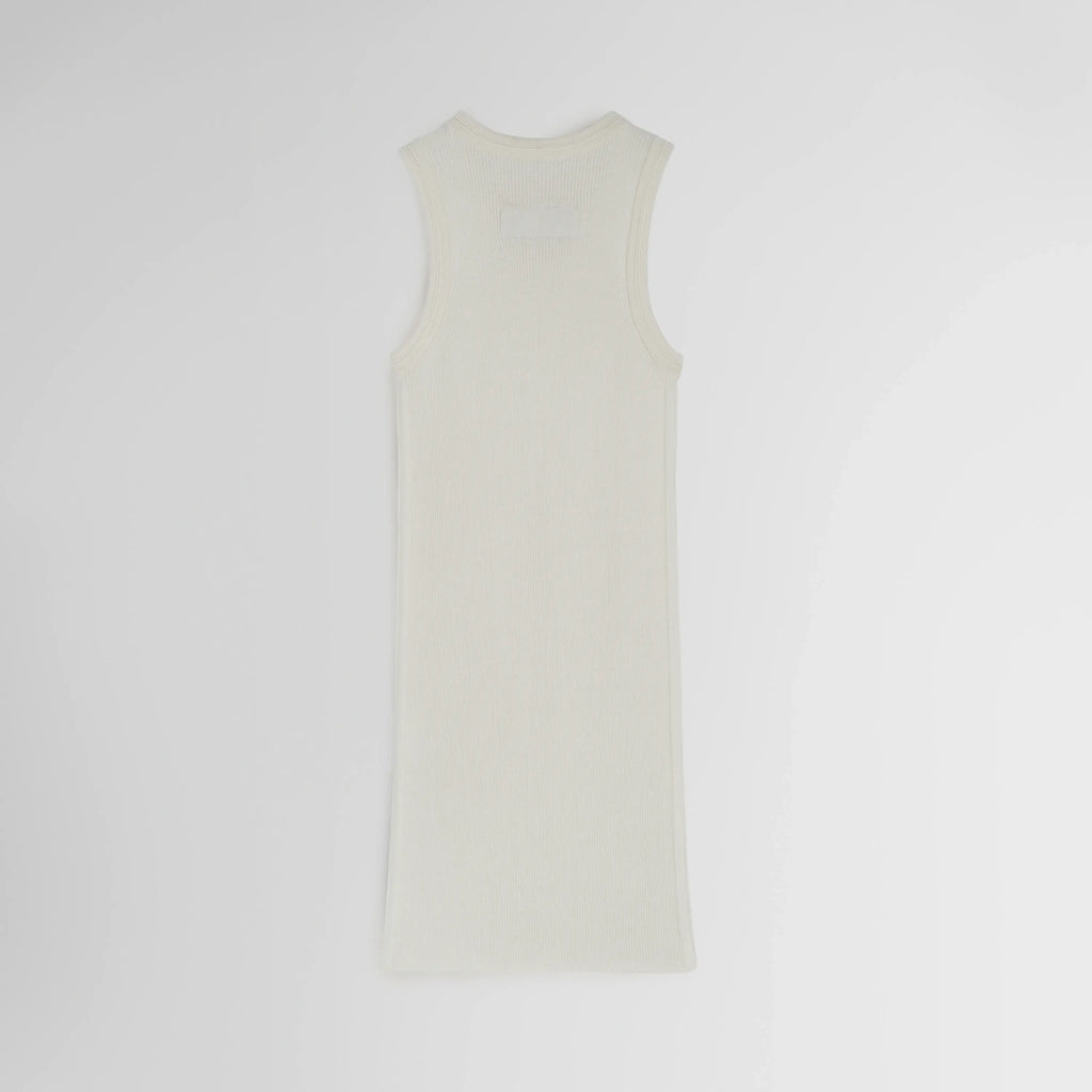 RIBBED TANK | cream wool