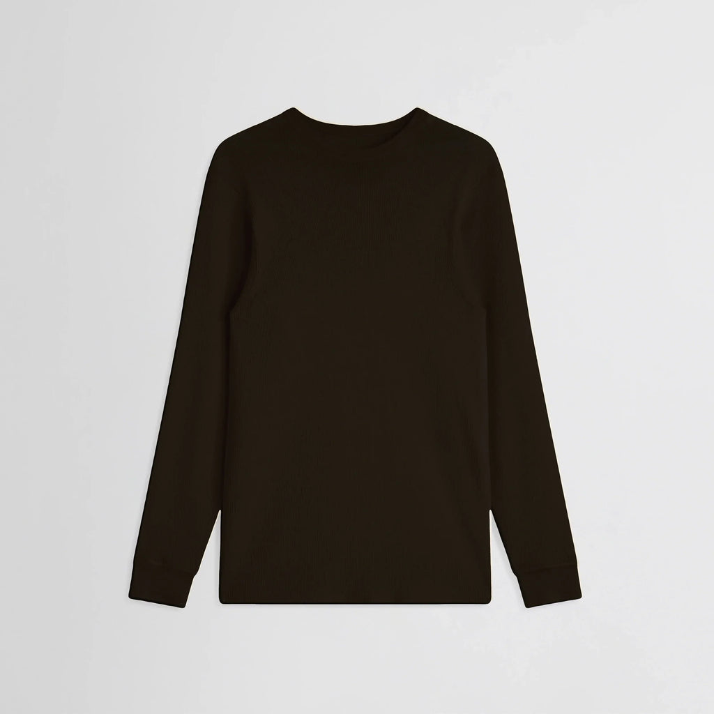 BATWING CREWNECK | dark khaki wool