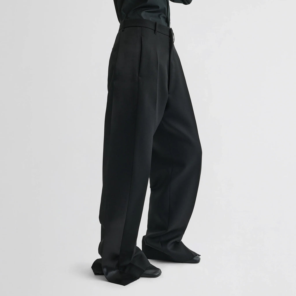 SPLIT TUX TROUSERS | black wool