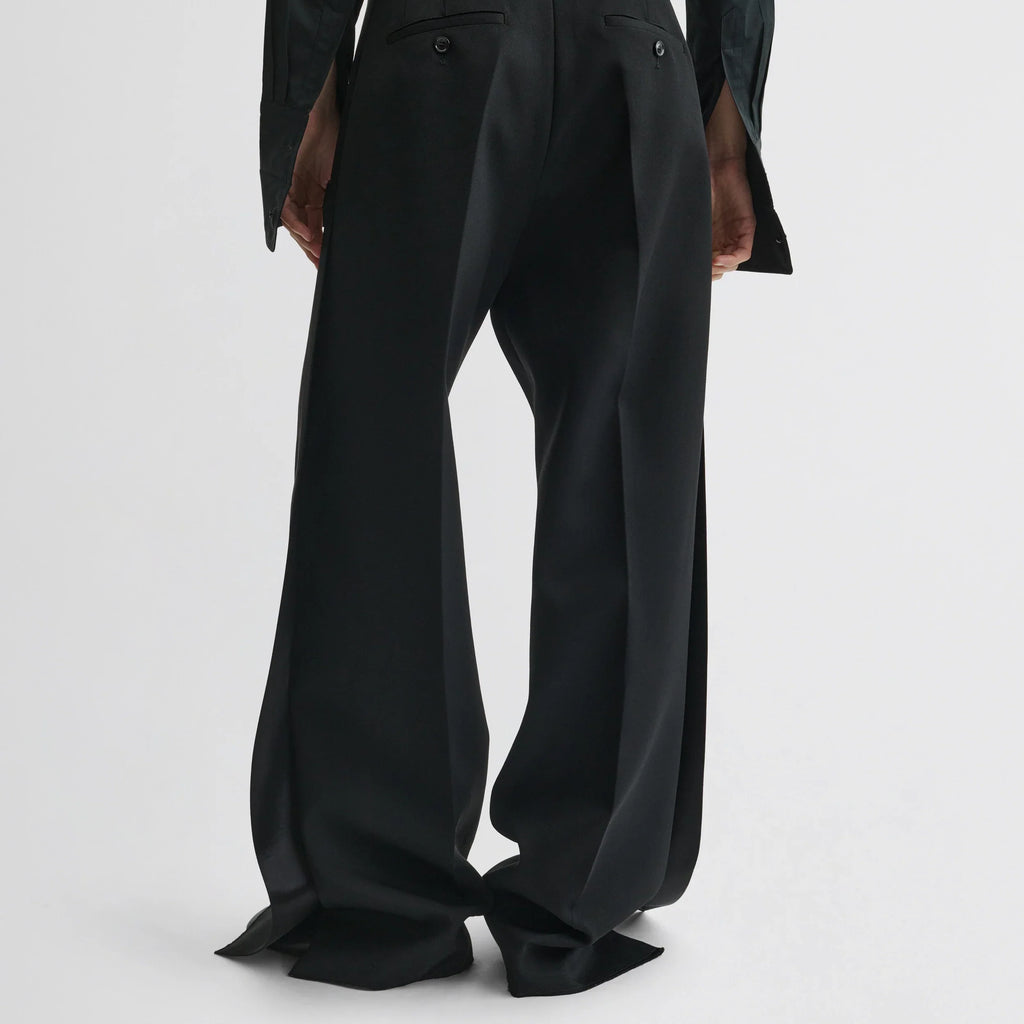 SPLIT TUX TROUSERS | black wool