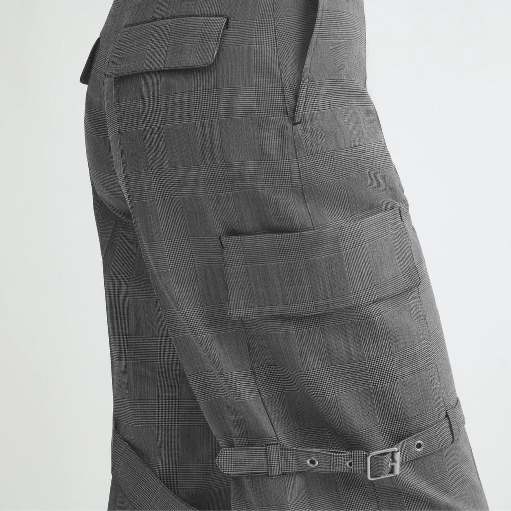 ZIP CARGO TROUSERS | anthracite wool
