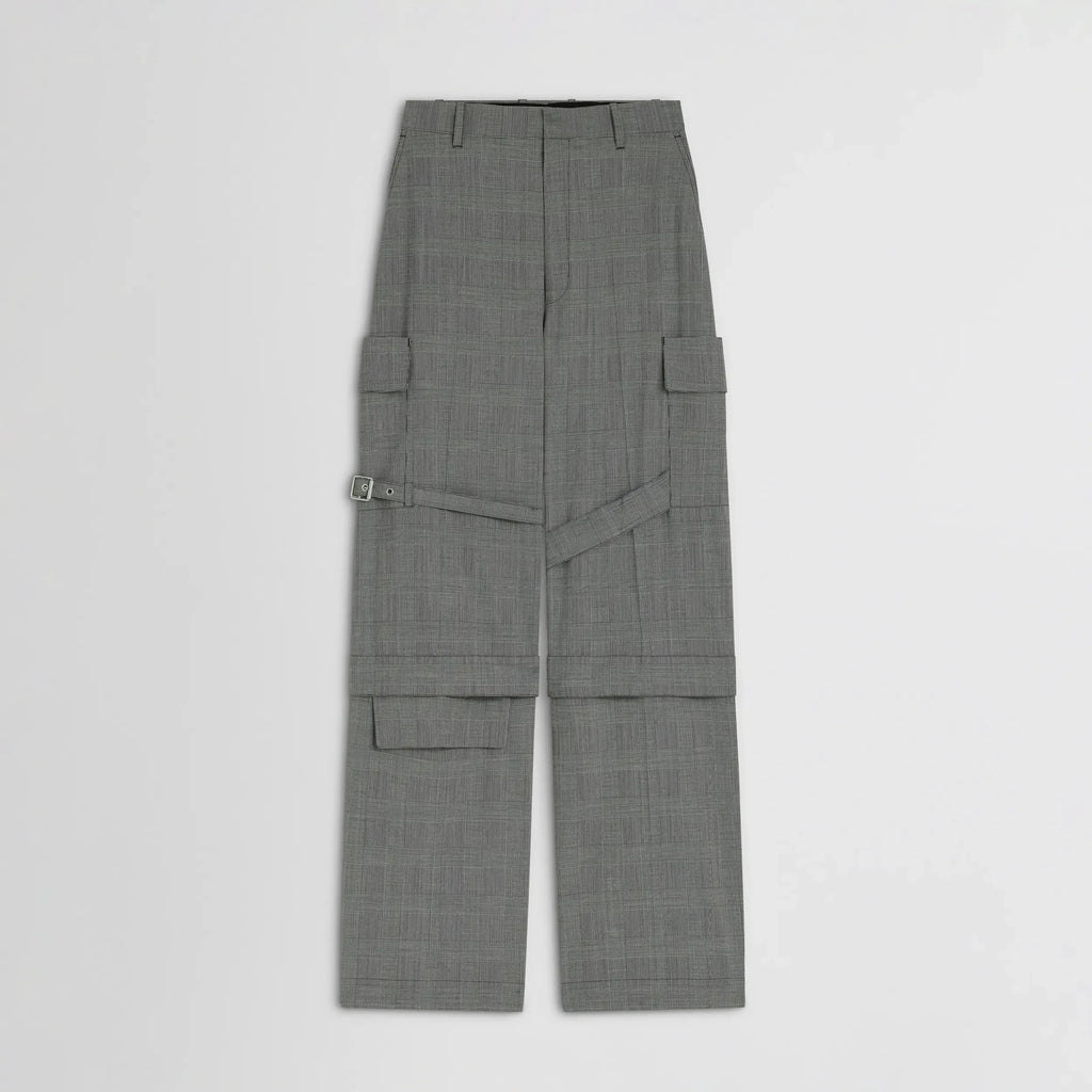 ZIP CARGO TROUSERS | anthracite wool