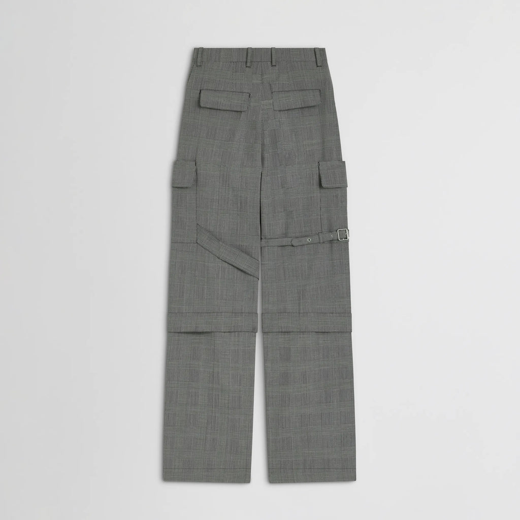 ZIP CARGO TROUSERS | anthracite wool