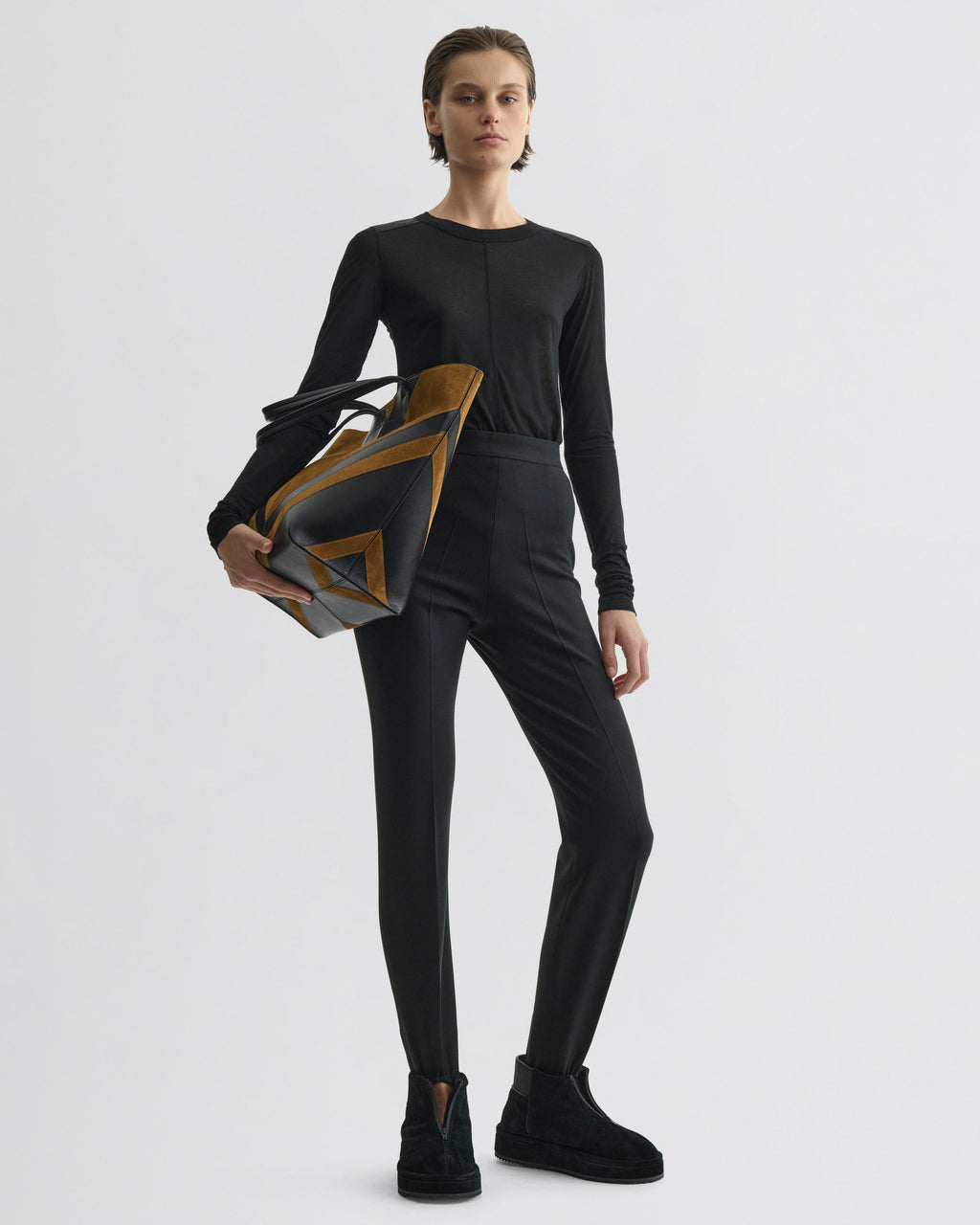 STIRRUP TROUSERS | black wool