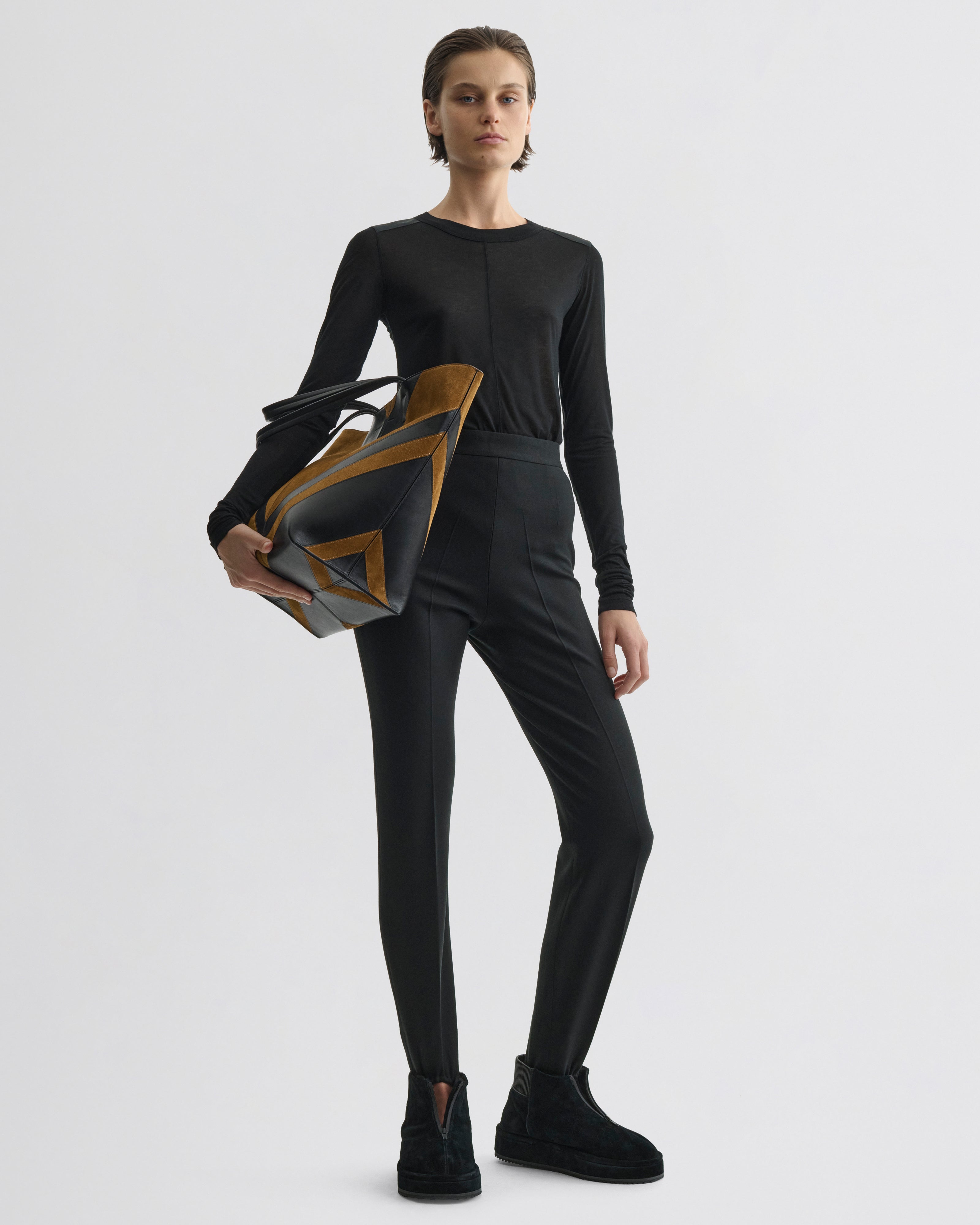 STIRRUP TROUSERS | black wool
