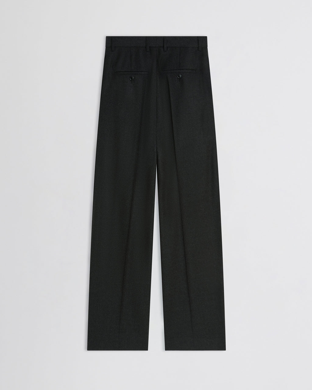 DOUBLE PLEAT TROUSERS | charcoal wool