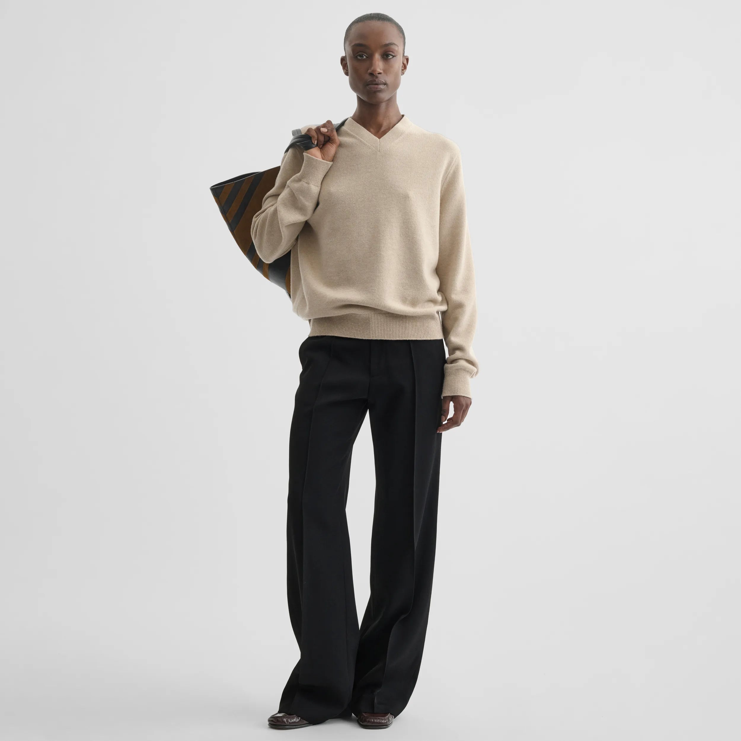 BOYISH TAILORED TROUSERS | black wool