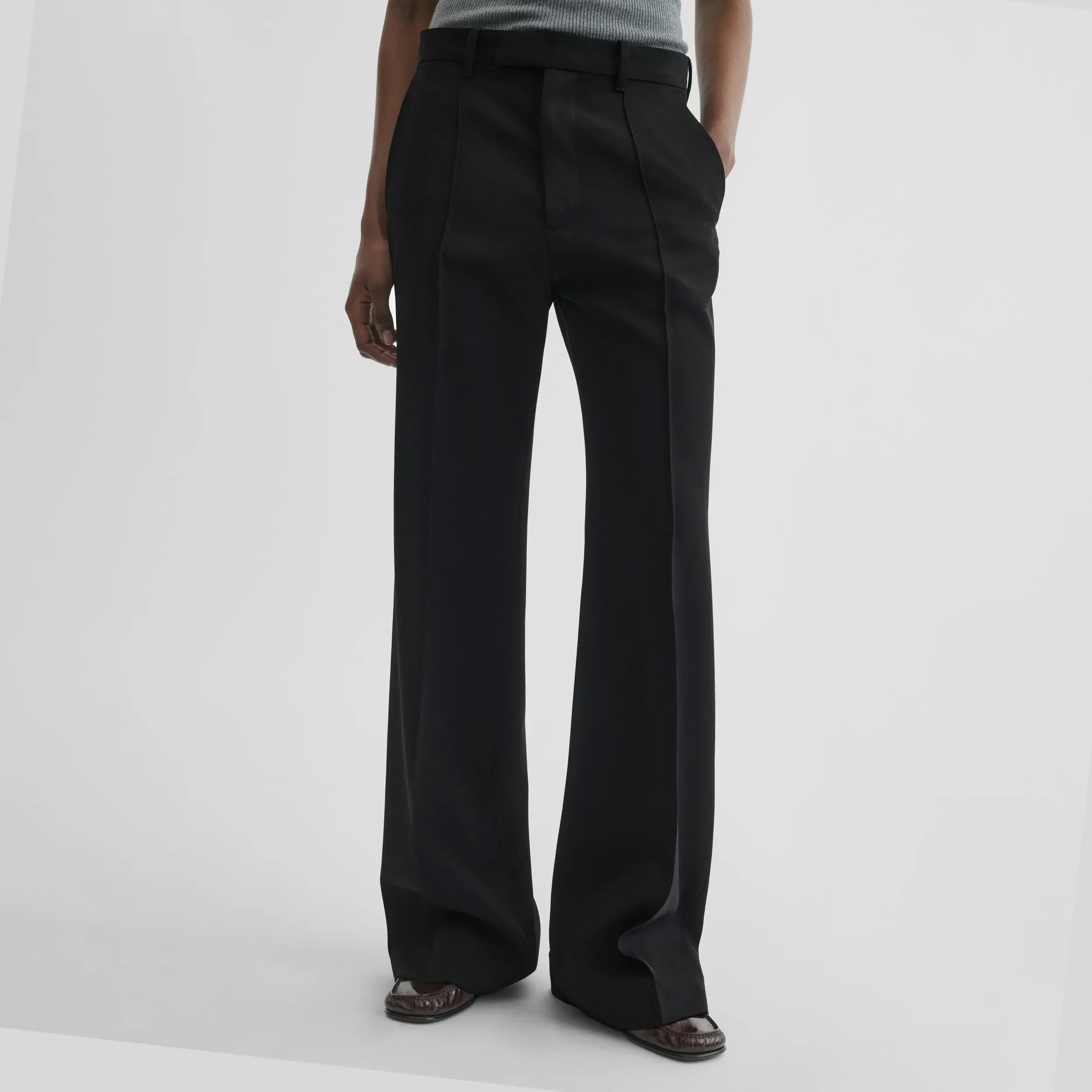 BOYISH TAILORED TROUSERS | black wool