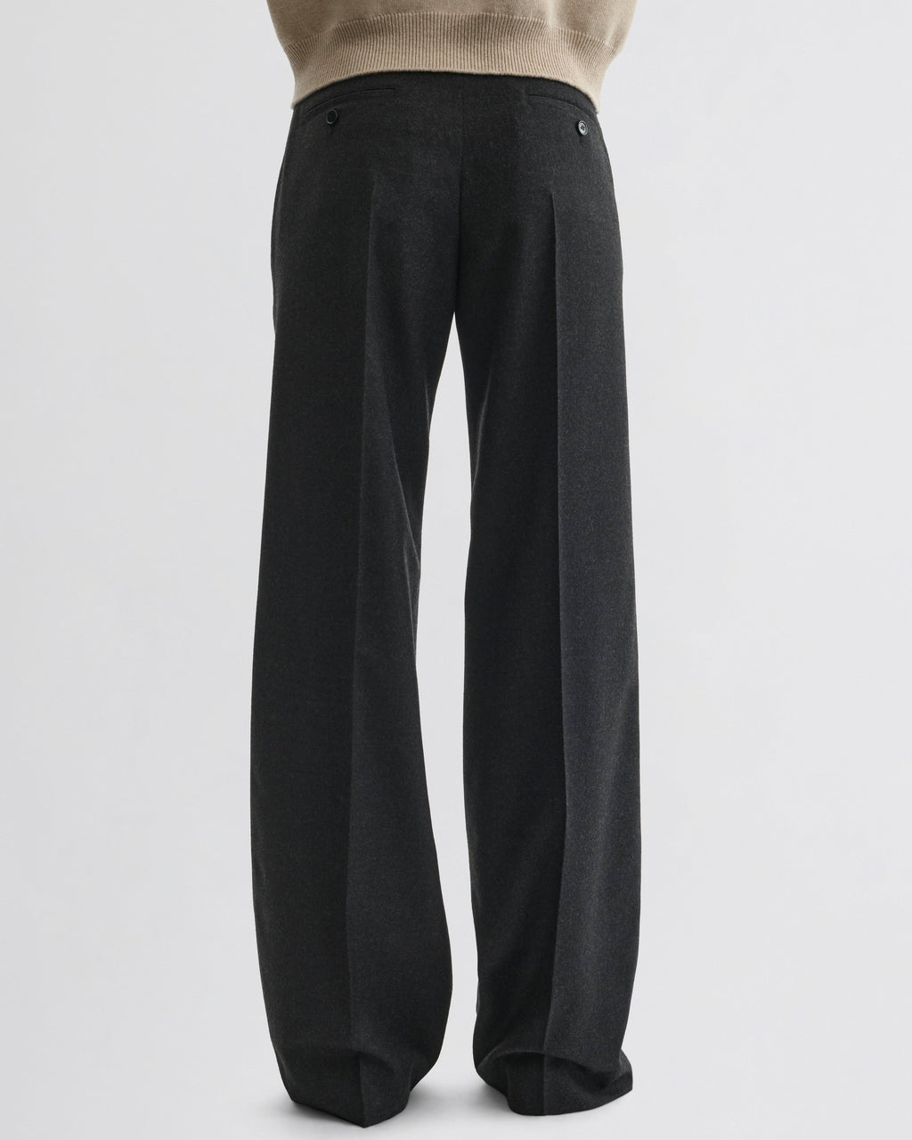 BOYISH TAILORED TROUSERS | charcoal wool