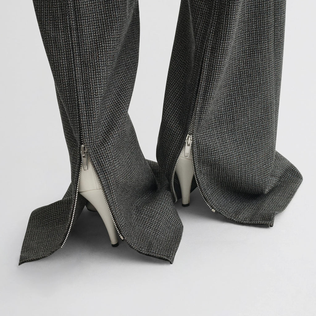 ZIP TROUSERS | green bronze wool
