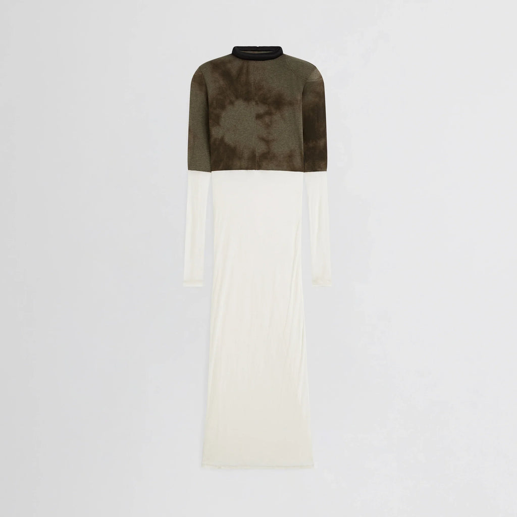 TUBULAR LINER DRESS | tobacco ivory cotton