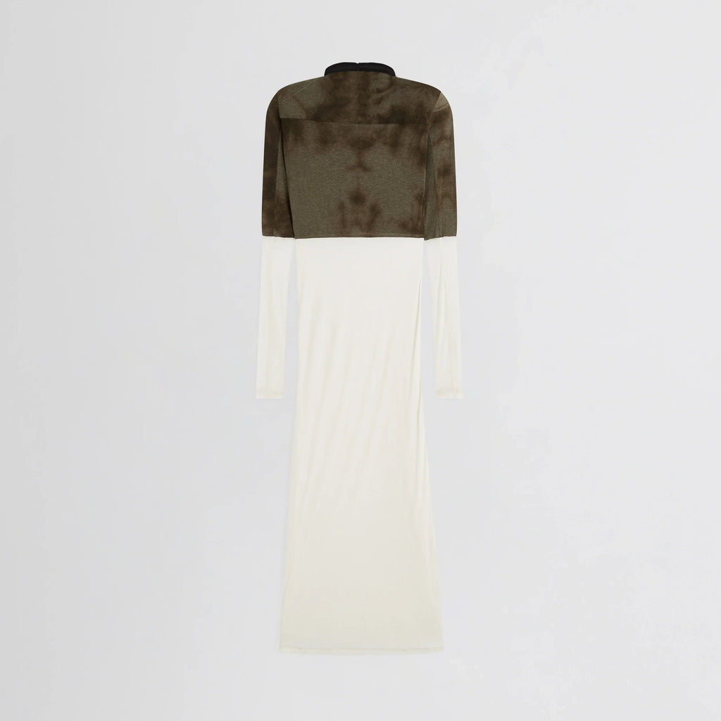 TUBULAR LINER DRESS | tobacco ivory cotton