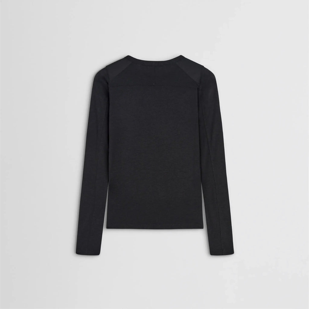 CREWNECK TOP | black cotton