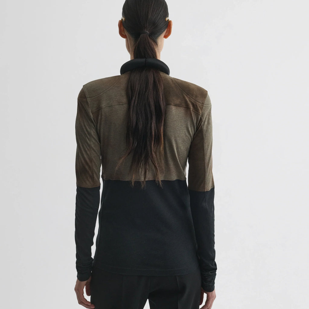 TUBULAR TOP | tobacco black cotton