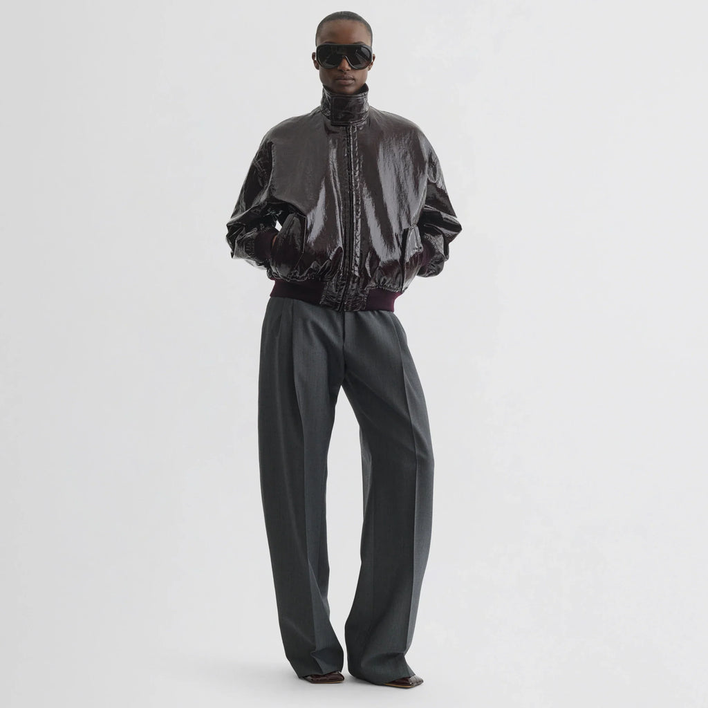 GOLF JACKET | burgundy linen canvas
