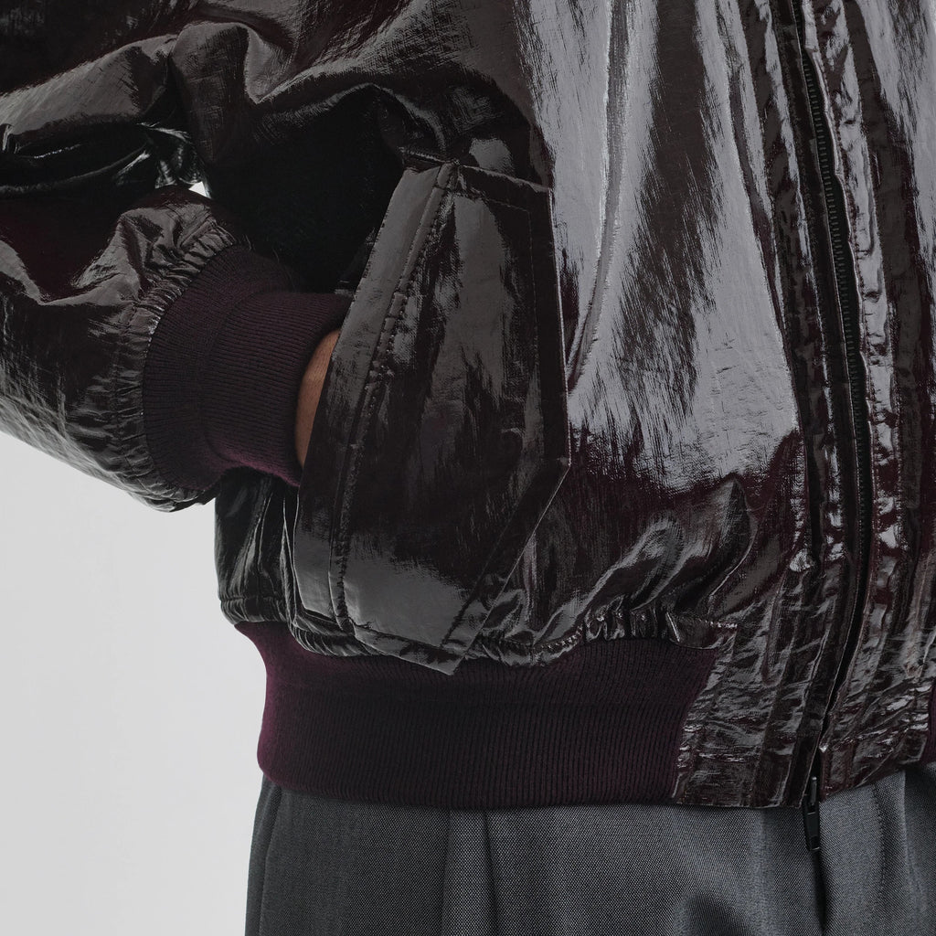 GOLF JACKET | burgundy linen canvas