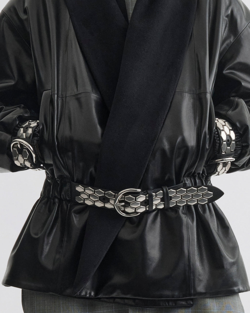 STUD JACKET | black leather
