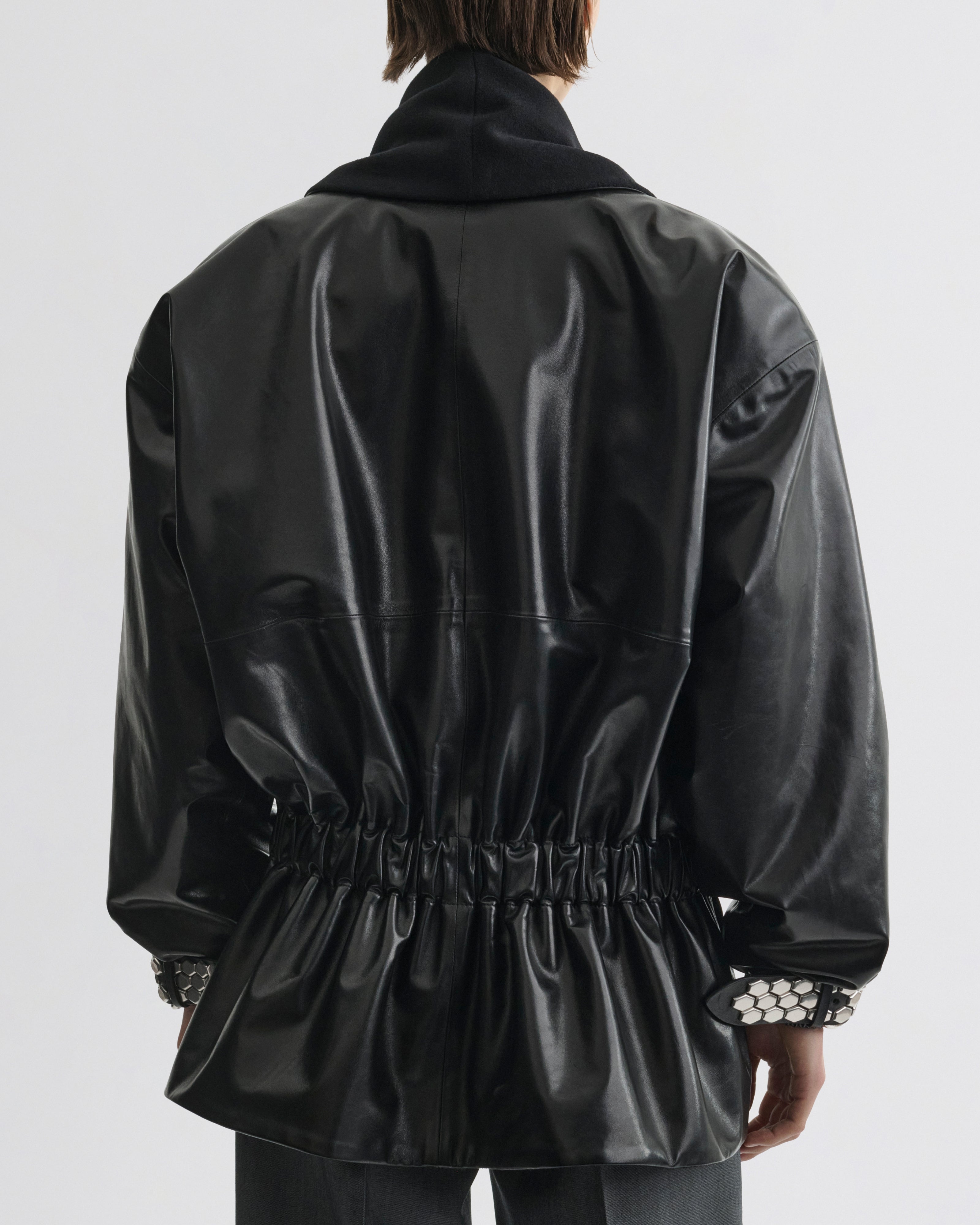 STUD JACKET | black leather